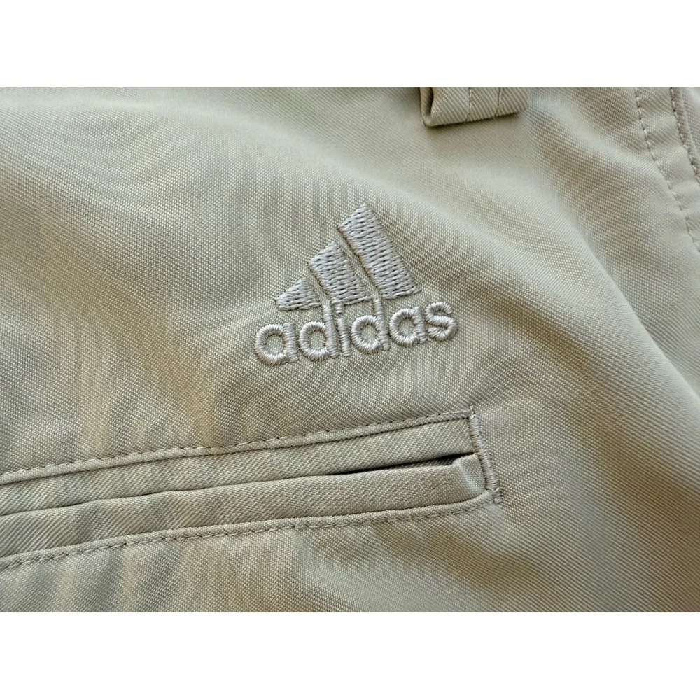 Lot 2 Adidas Golf Bermudas Shorts Men Size 38‎ Tan and Khaki Pockets 9.5